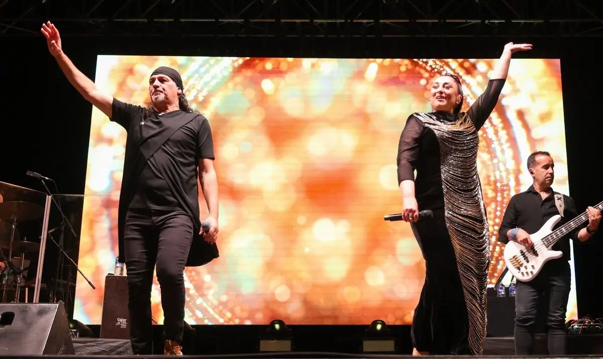 Camela, durante un concierto reciente de su gira.