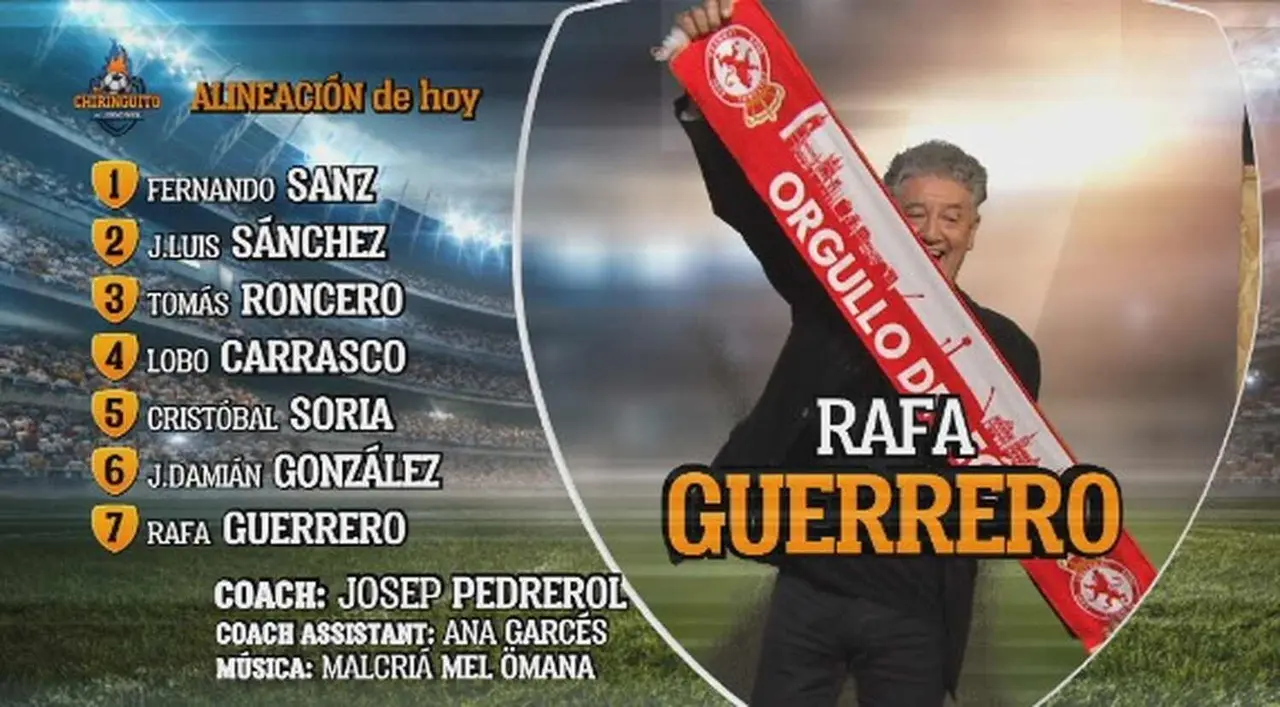 Rafa Guerrero, durante su presentación en El Chiringuito.