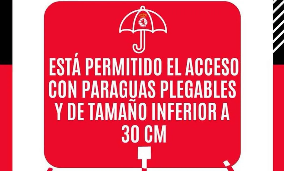 Imagen de la advertencia que se ha convertido en talismán para la Cultural y Deportiva Leonesa.