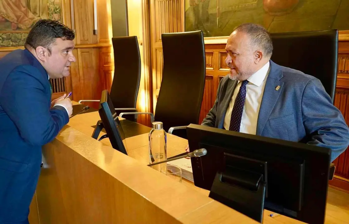 Un instante de un pleno celebrado en la Diputación de León.