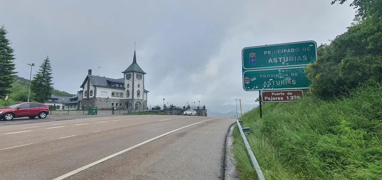 Imagen de la rampa final del Puerto de Pajares.