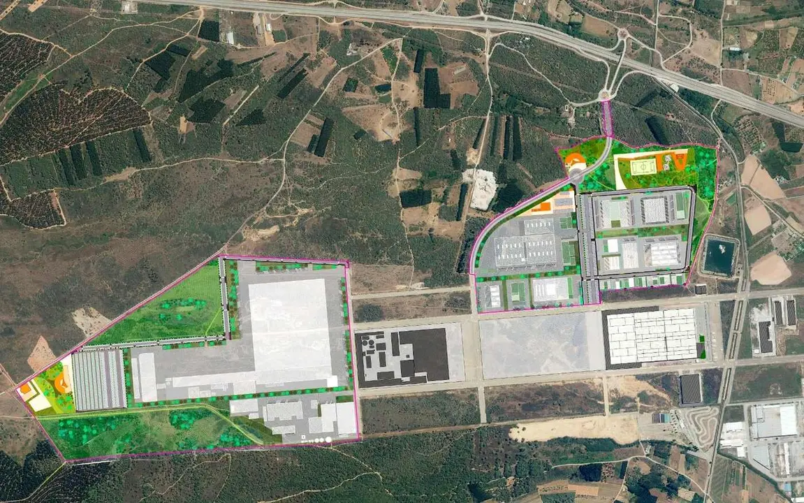 Plano del polígono industrial de El Bayo, en El Bierzo.