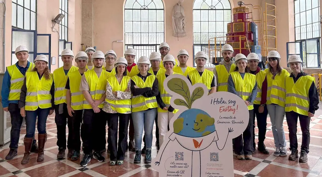 Interior de la central hidroeléctrica San Isidoro de Sevilla, sita en Mora de Luna, y propiedad de Naturgy.