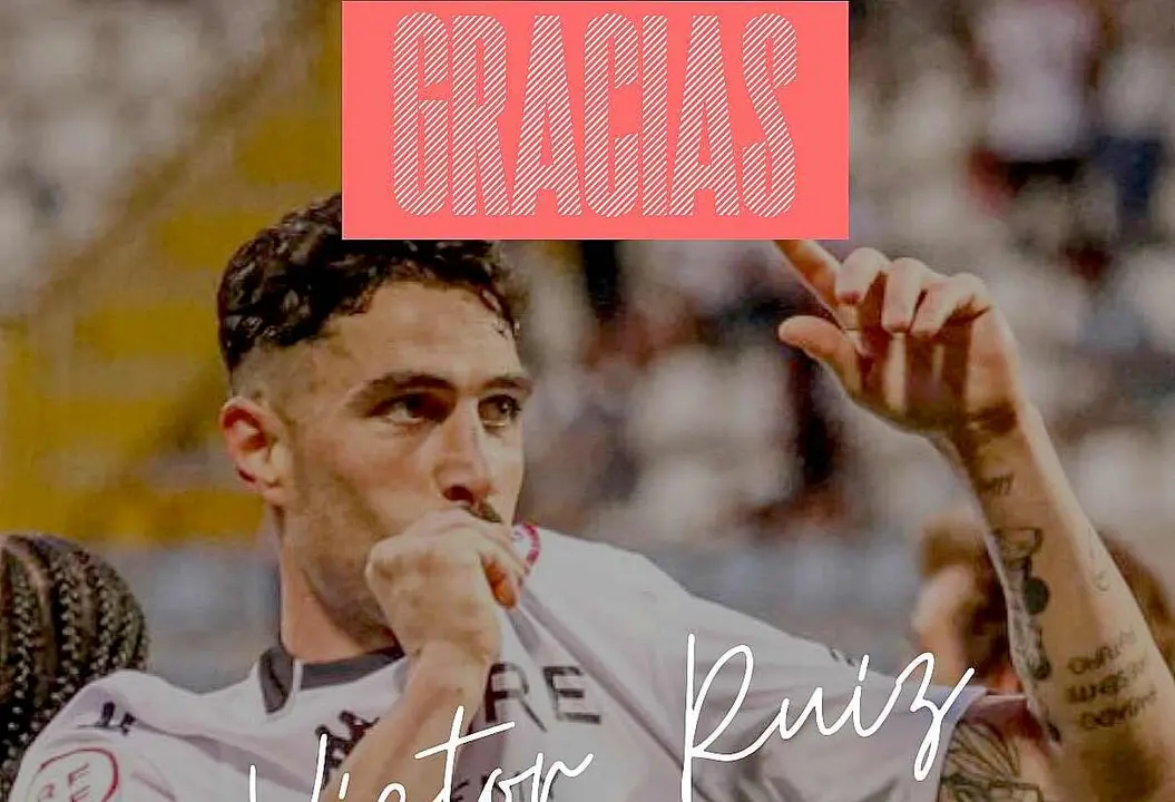 Victor Ruiz, en la imagen publicada por el club para su despedida.