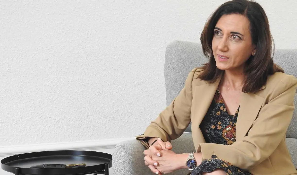 Alicia Gallego, durante una entrevista en Heraldo de León.