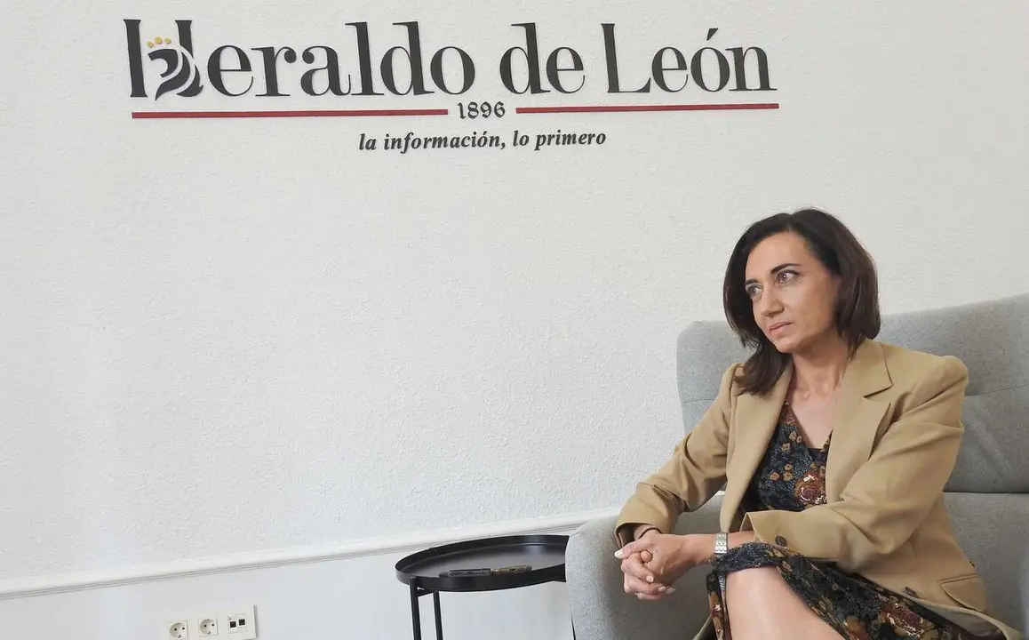 Alicia Gallego, en un instante de la entrevista en Heraldo de León. Foto: Heraldo de León