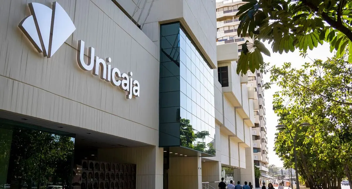 Imagen corporativa de la entidad financiera Unicaja.