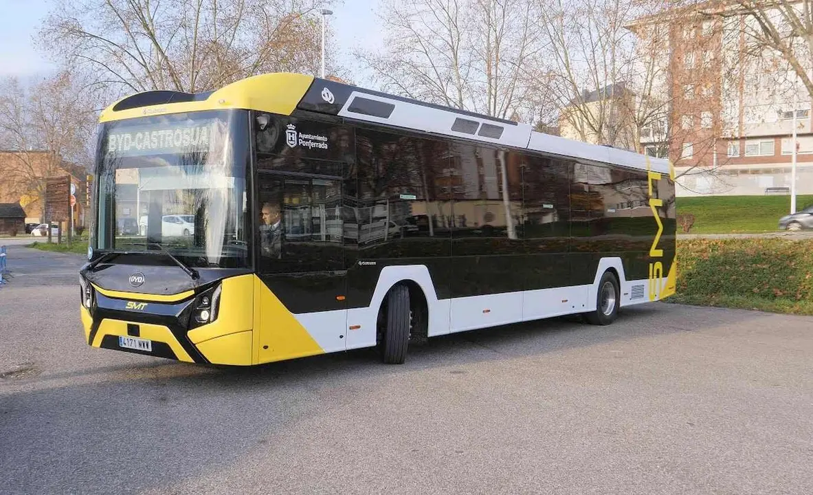 Imagen de uno de los autobuses urbanos de Ponferrada.