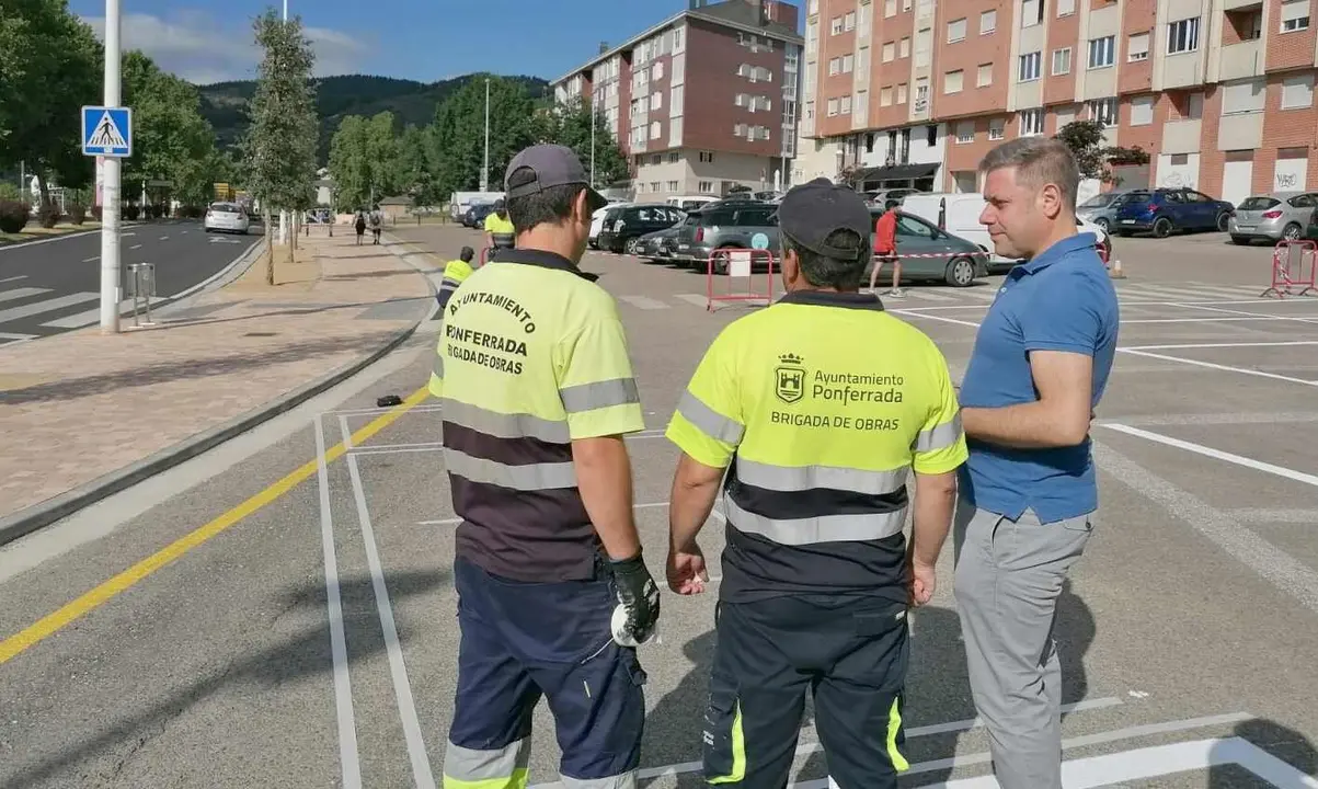 Zona en la que se realiza la ampliación del área de aparcamiento.