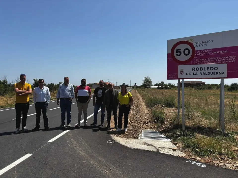 La Diputación concluye los trabajos de mejora de la LE-7401 entre Palacios de la Valduerna y Tabuyo del Monte.