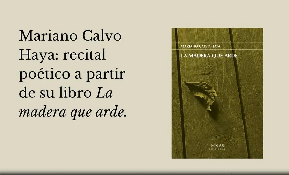 Imagen parcial del cartel dedicado a la presentación del libro.
