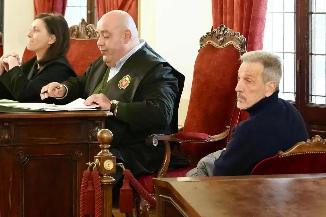 El ex concejal Pedro Muñoz  durante una comparecencia en la Audiencia Provincial de León. Foto: Campillo