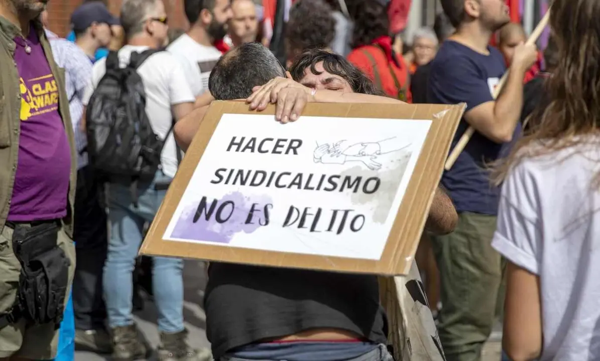 Imagen de una de las múltiples movilizaciones en defensa de 'Las seis de la Suiza'.
