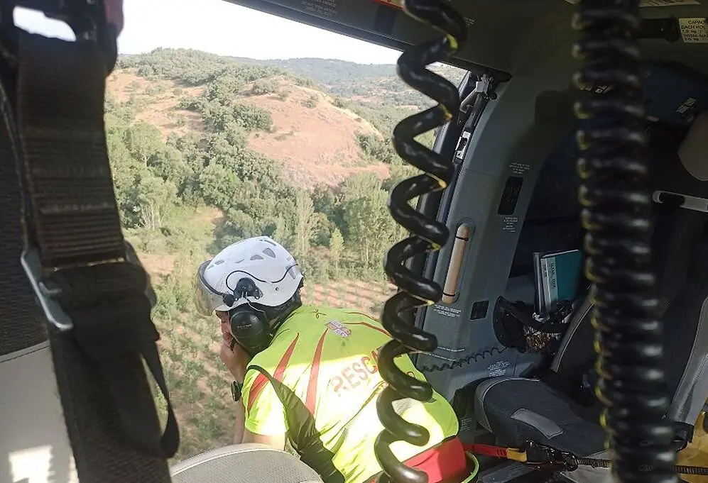 Operativo de búsqueda del hombre de 71 años extraviado en Rioseco de Tapia. Foto: Emergencias 112