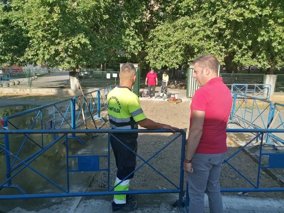 Inicio de las obras de acceso al centro San Antonio de Ponferrada.