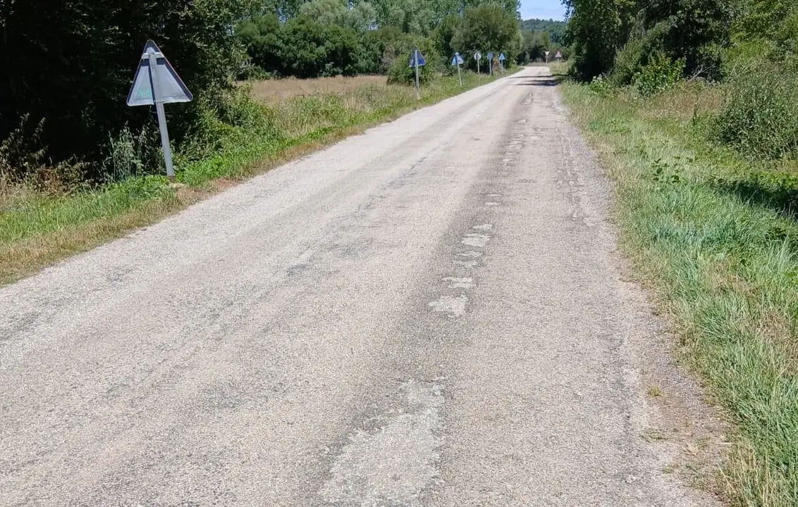 Estado de la LE-6445 entre Magaz de Cepeda Villamejil en una foto remitida por el PP.