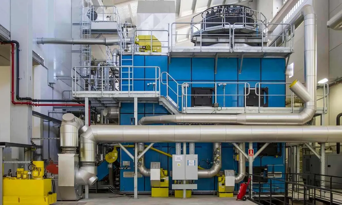 Imagen del interior de la central de Biomasa.