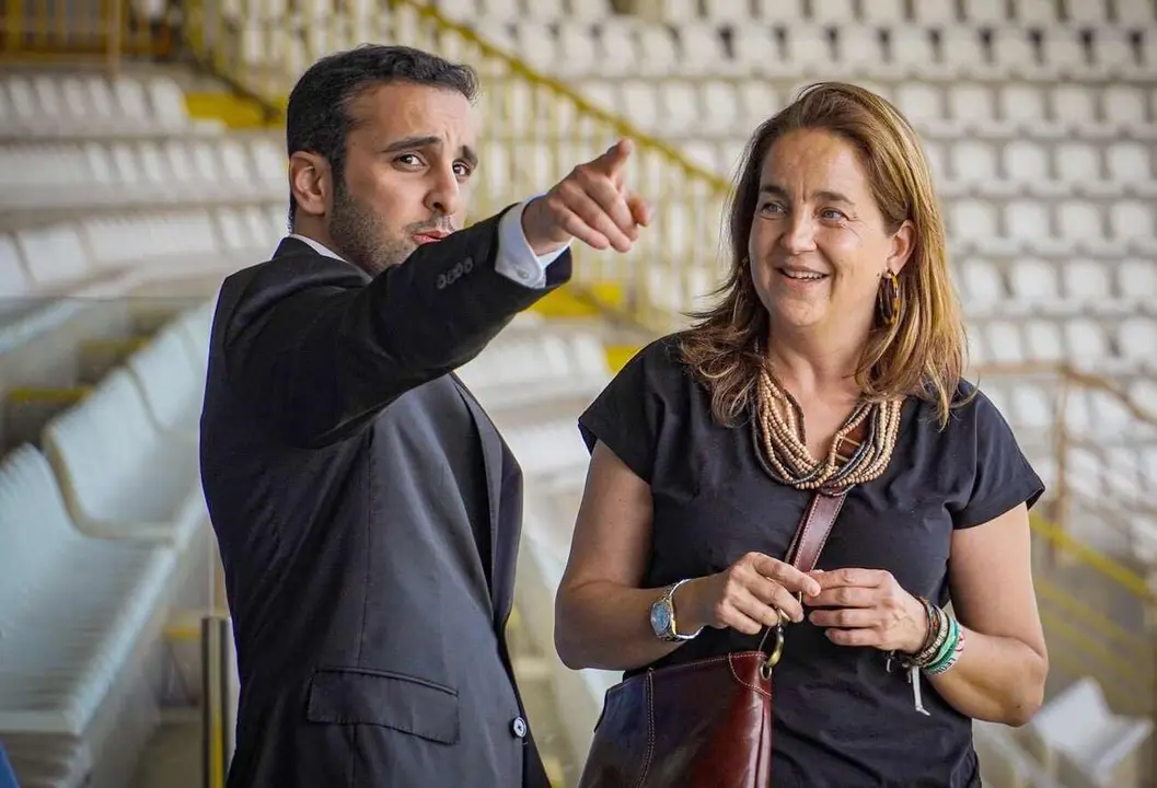 Representantes de Aspire, junto a Natichu Alvarado, consejera ejecutiva de la Cultural, durante una reciente visita al Reino de León.
