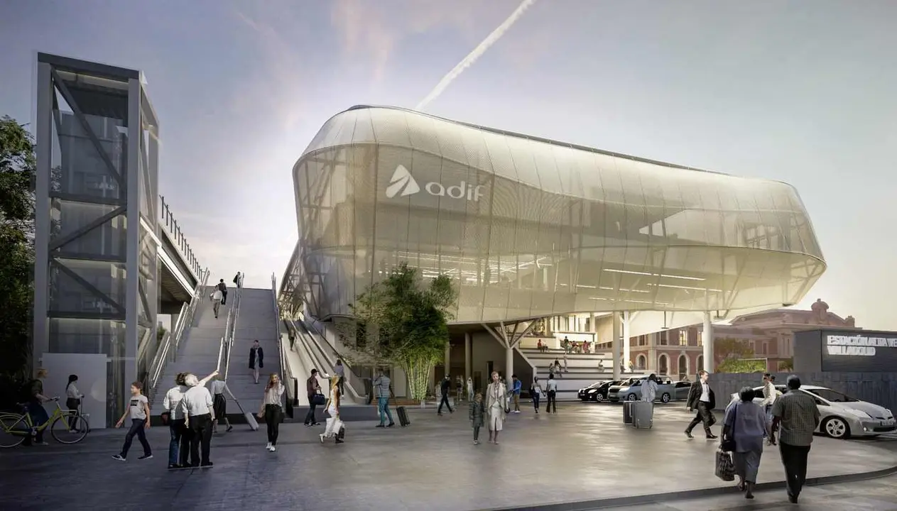 Imagen de la futura estación de tren de Valladolid Campo Grande.