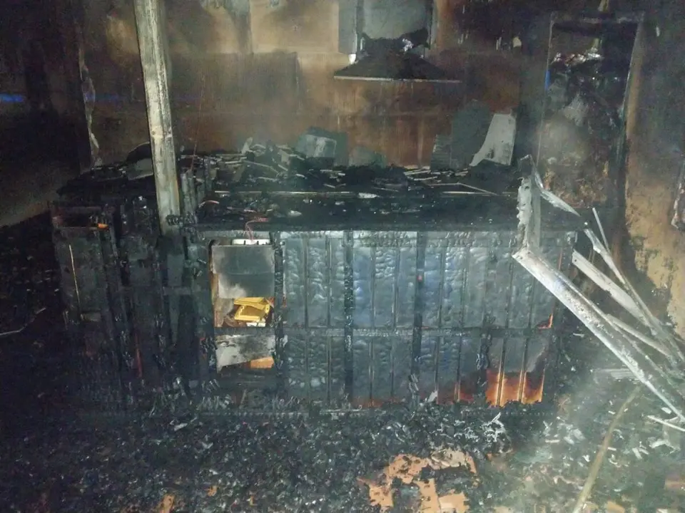 El fuego se inició probablemente en la cocina del inmueble. Foto: Ayto. Ponferrada