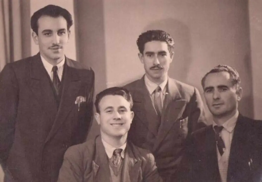 Cuatro guerrilleros maquis. De izquierda a derecha, Manuel Zapico, ‘El Asturiano’; Francisco Martínez, ‘El Quico’; Pedro Méndez, ‘El Jalisco’; Silverio Yebra, ‘El Atravesado’.