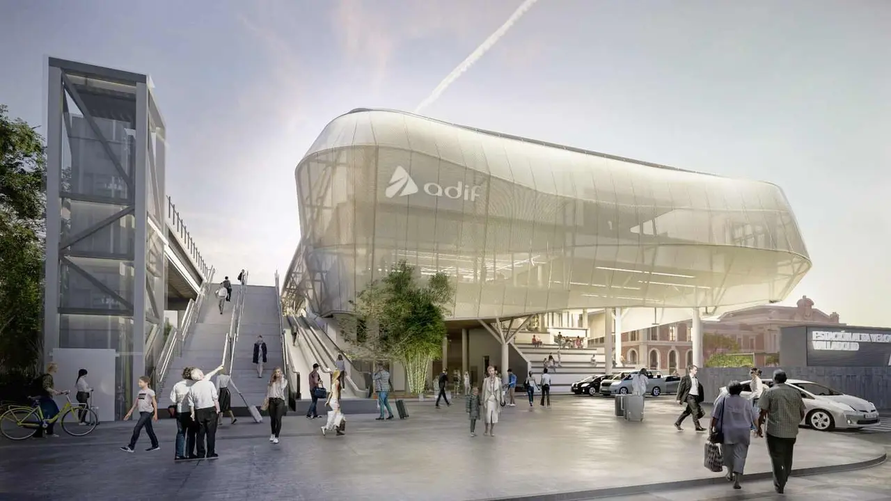 Imagen de la futura estación de tren de Valladolid Campo Grande que será financiada con fondos del Corredor Atlántico.