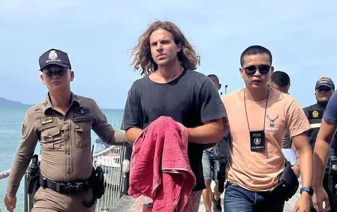Daniel Sancho, durante su detención en Tailandia.