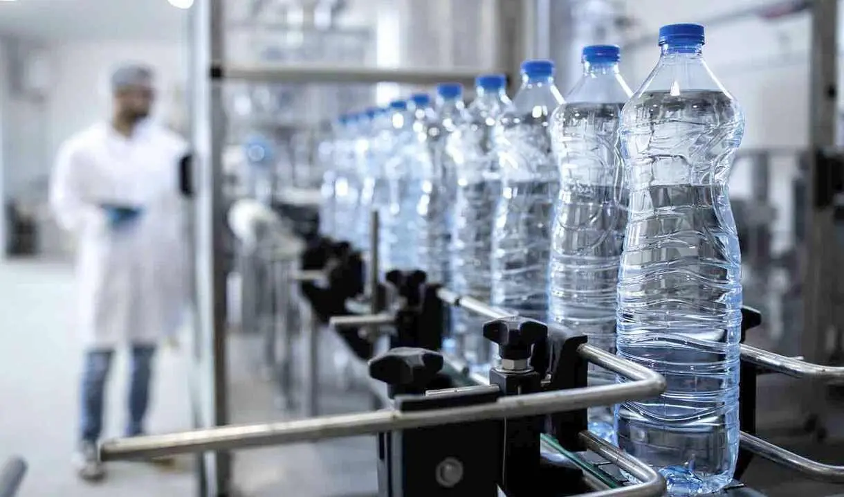 Imagen de una planta embotelladora de agua; cuatro millones serán necesarios para que las instalaciones de Anaical en Villablino se puedan recuperar.