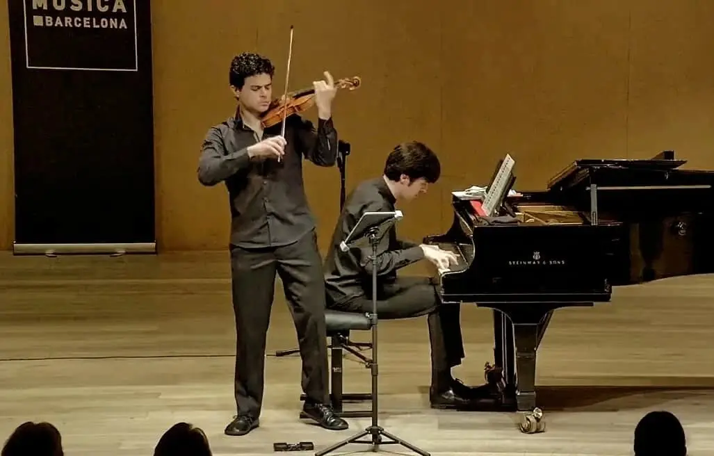 Alberto Reguera (violín) y Marc Piqué (piano) en un concierto reciente