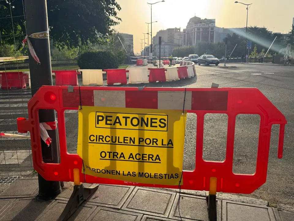 Imagen del inicio de las obras para la ubicación de la nueva rotonda.