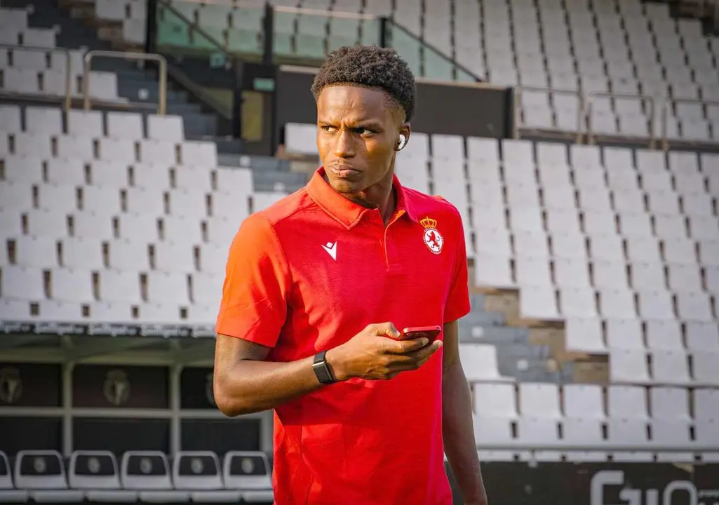 Diallo, en El Plantío; su expulsión fue clave a los 40 segundos de partido.