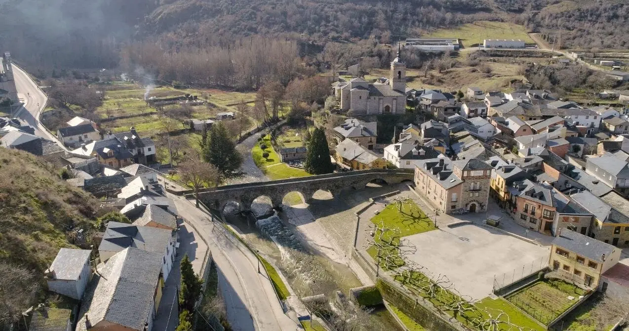 Imagen aérea de Molinaseca