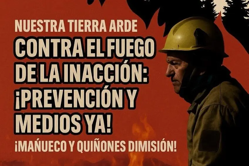 Fragmento de cartel de convocatoria a la concentración en León.