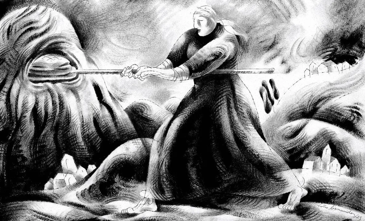 Ilustración de 'Vieja del Monte' de Toño Benavides.