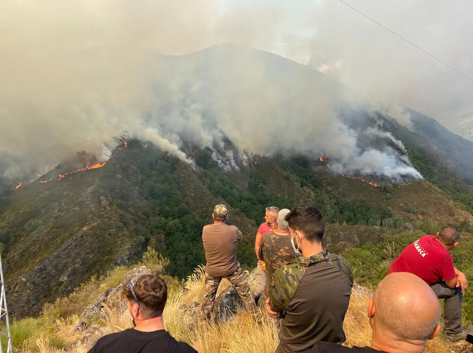 Incendio en el municipio de Oencia (León)