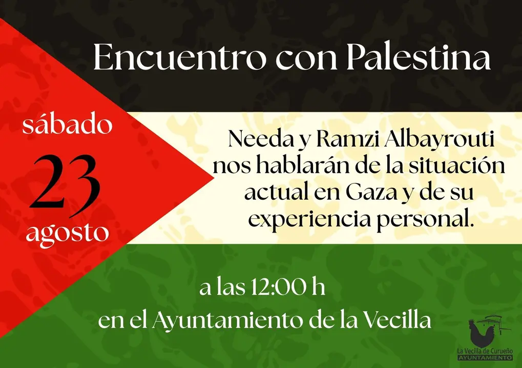 Cartel de la conferencia en La Vecilla.