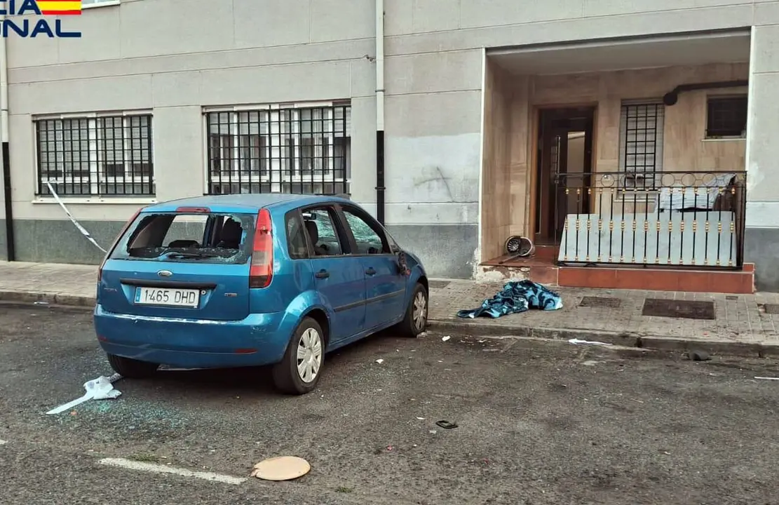 Agresión con arma de fuego que dejó ayer un muerto y tres heridos en Ávila capital. Foto: Policía Nacional.