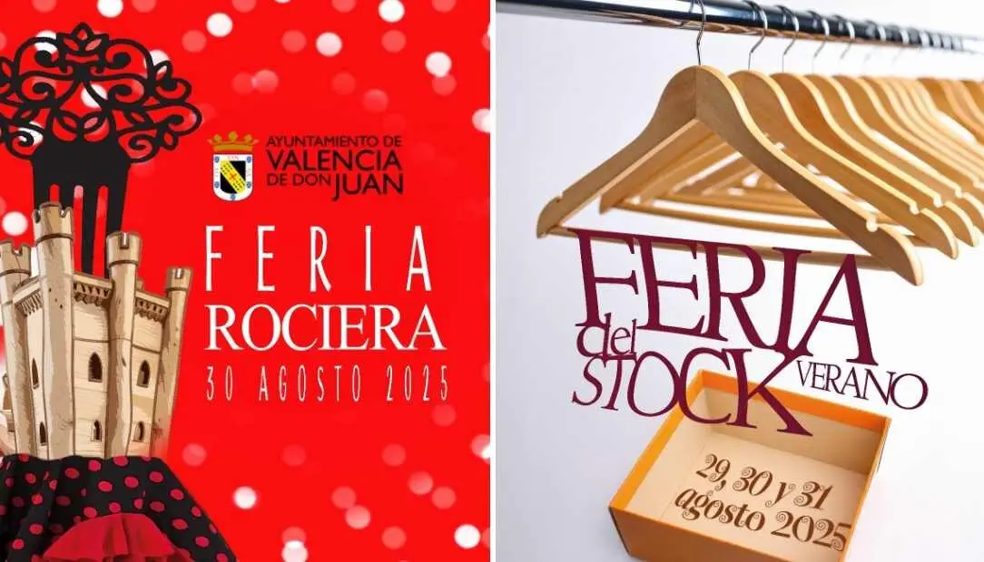 Valencia de Don Juan encara el final de agosto con un fin de semana repleto de actividad. El último fin de semana del verano antes de las Fiestas Patronales contará con dos eventos destacados: la Feria del Stock y la Feria Rociera.