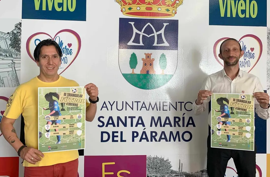 Un instante de la presentación del torneo que llevará el fútbol femenino a Santa María del Páramo.