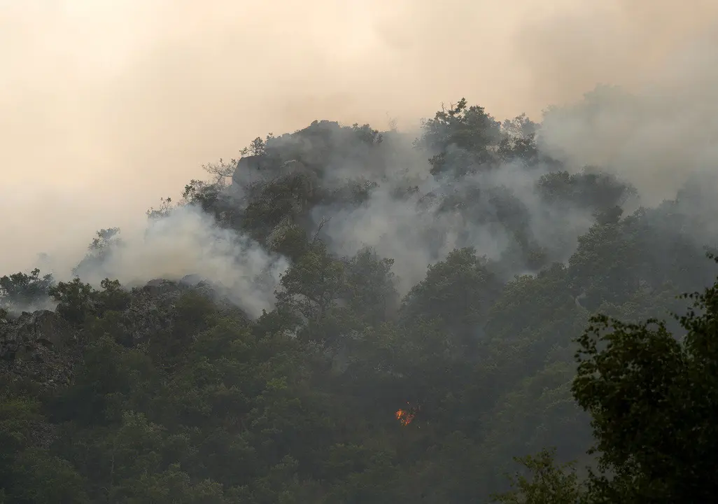 Incendio en Anllares del Sil (Le&oacute;n).