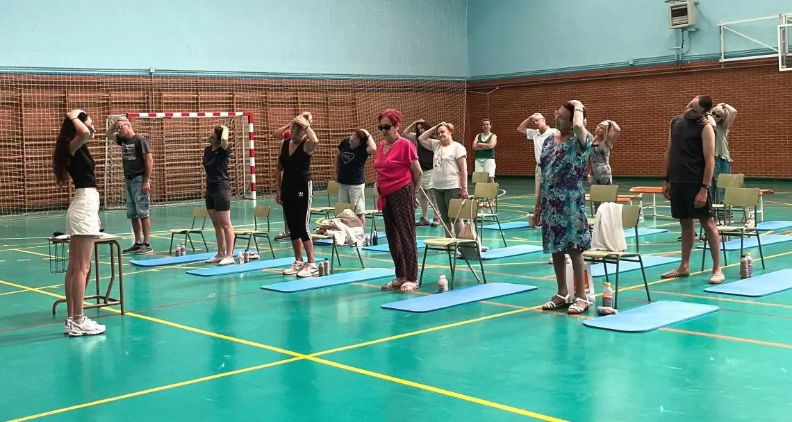 Tabla de gimnasia en instalaciones municipales de La Pola de Gordón. Foto: ULE