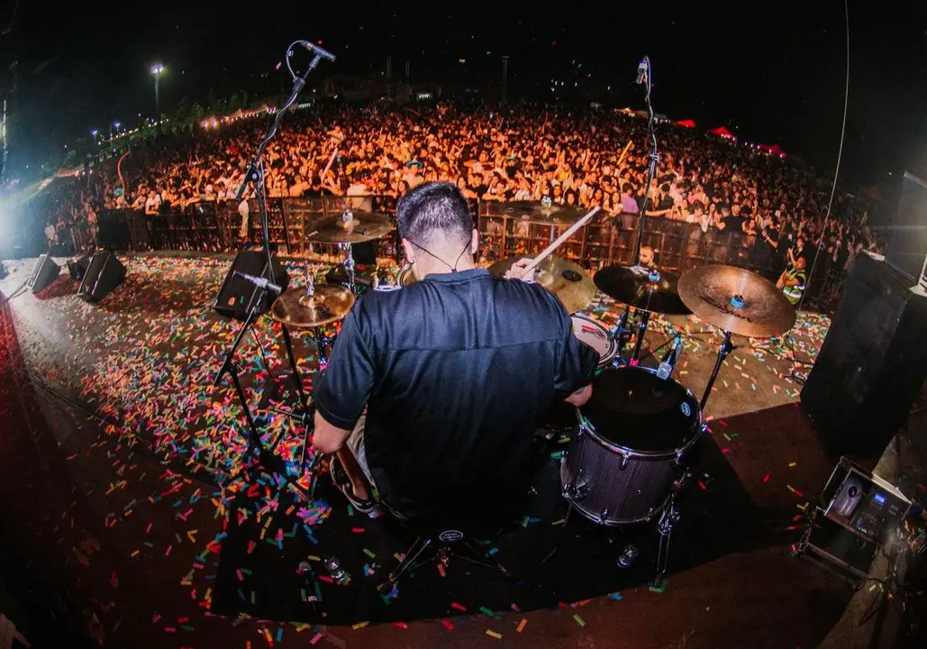 DrumShow durante una actuación.