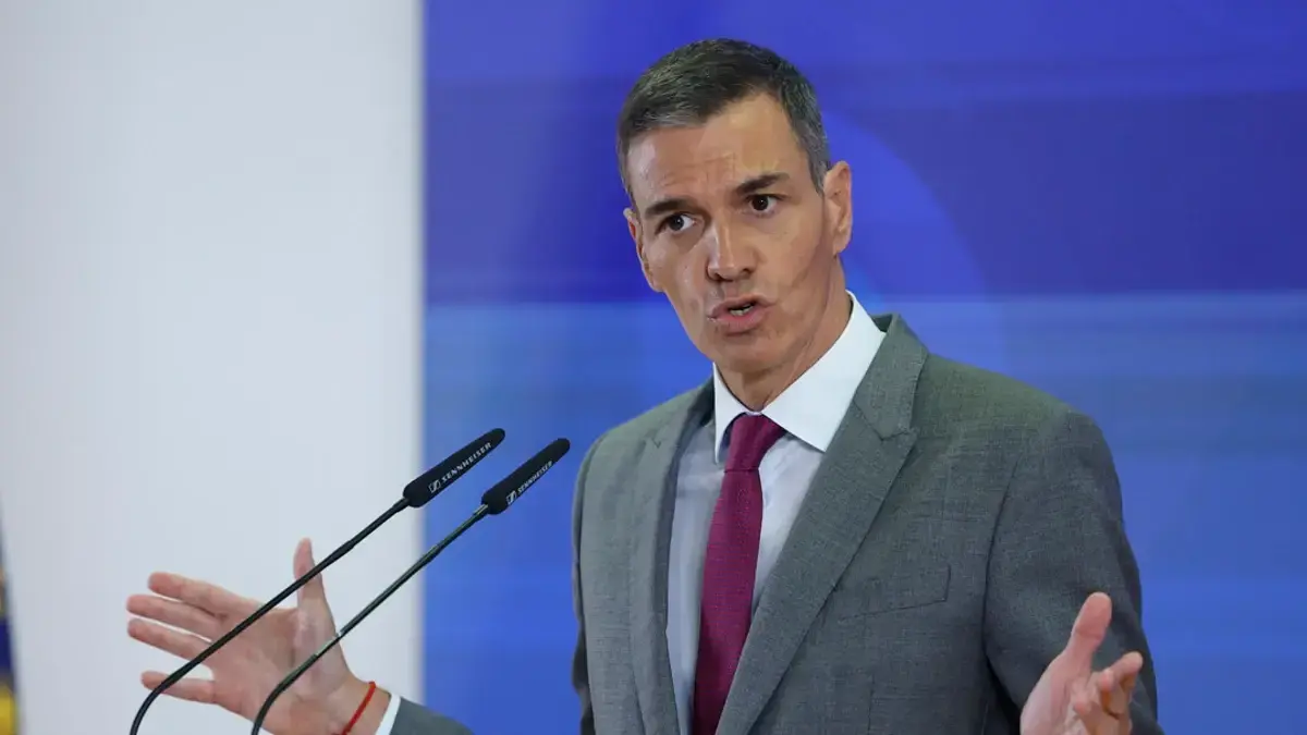 Pedro Sánchez, durante una comparecencia en una imagen de archivo.