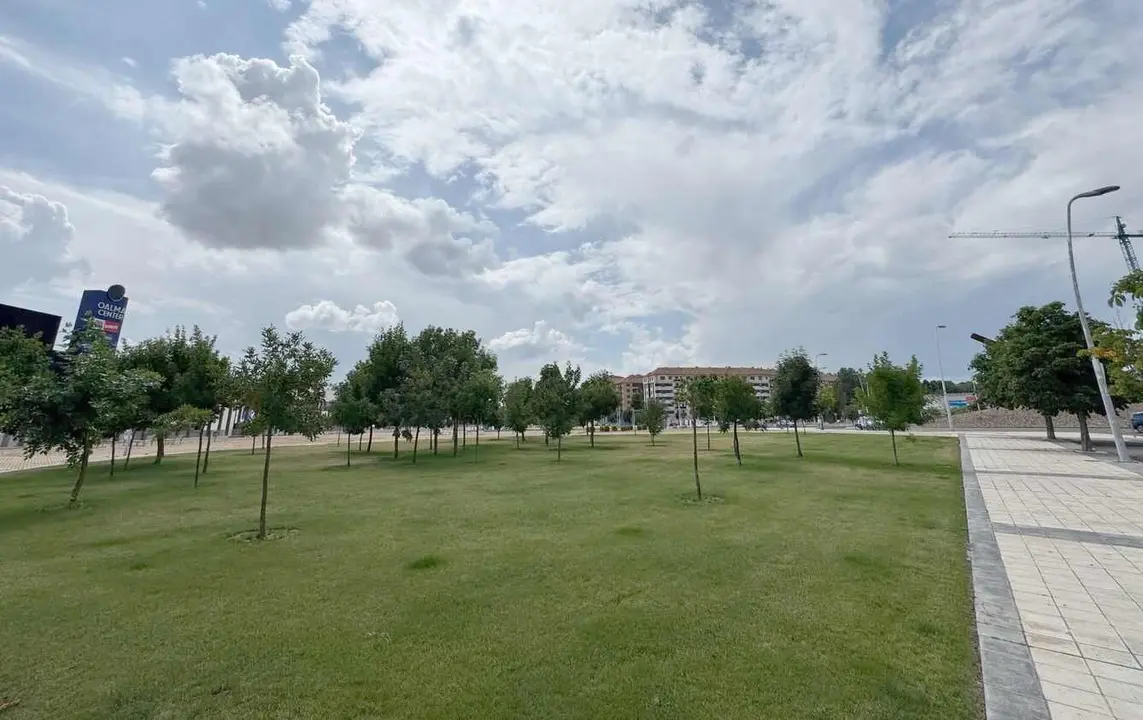 Imagen de una de las zonas verdes del barrio de La Lastra.