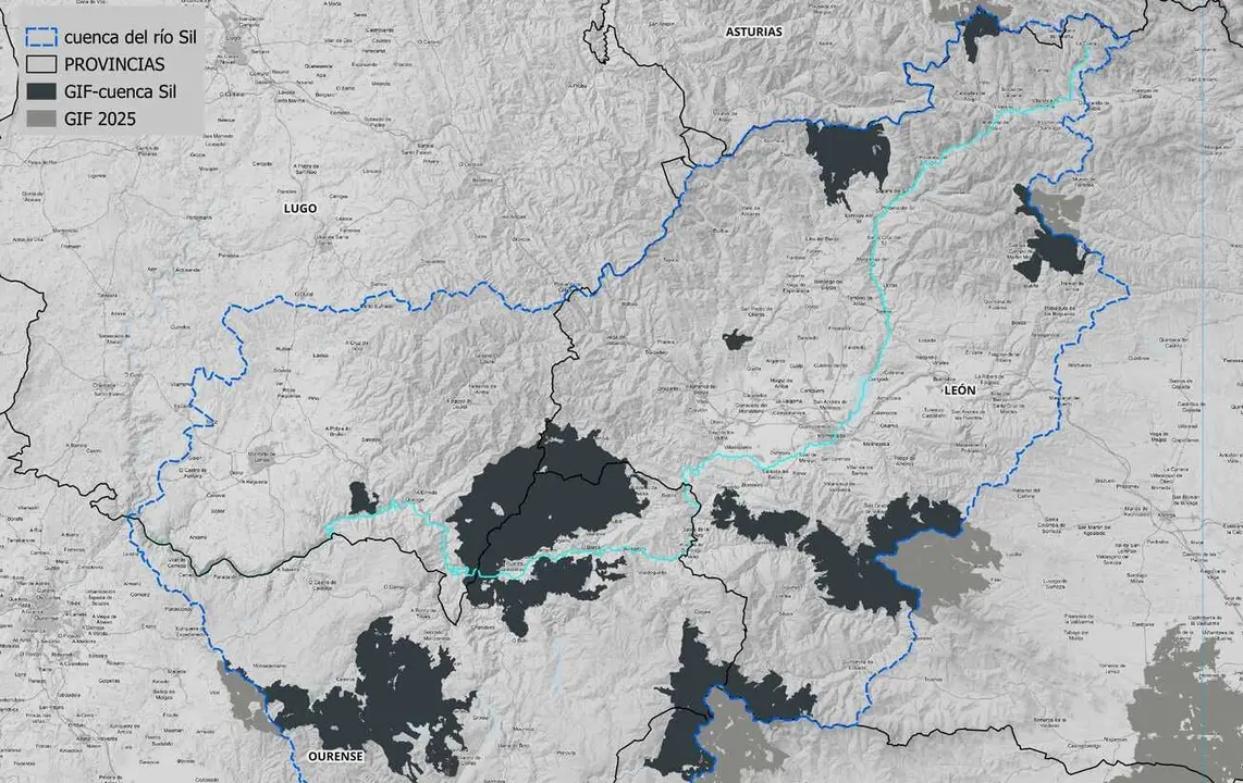 Alertan del alto riesgo de escorrentías en la cuenca del río Sil.