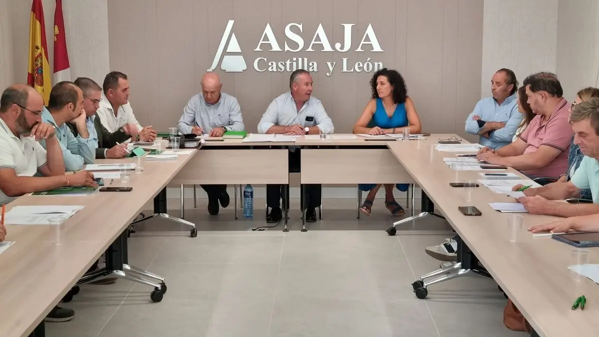 Reunión de la Junta Directiva de la Asociación Agraria de Jóvenes Agricultores (Asaja) este miércoles en Ávila.