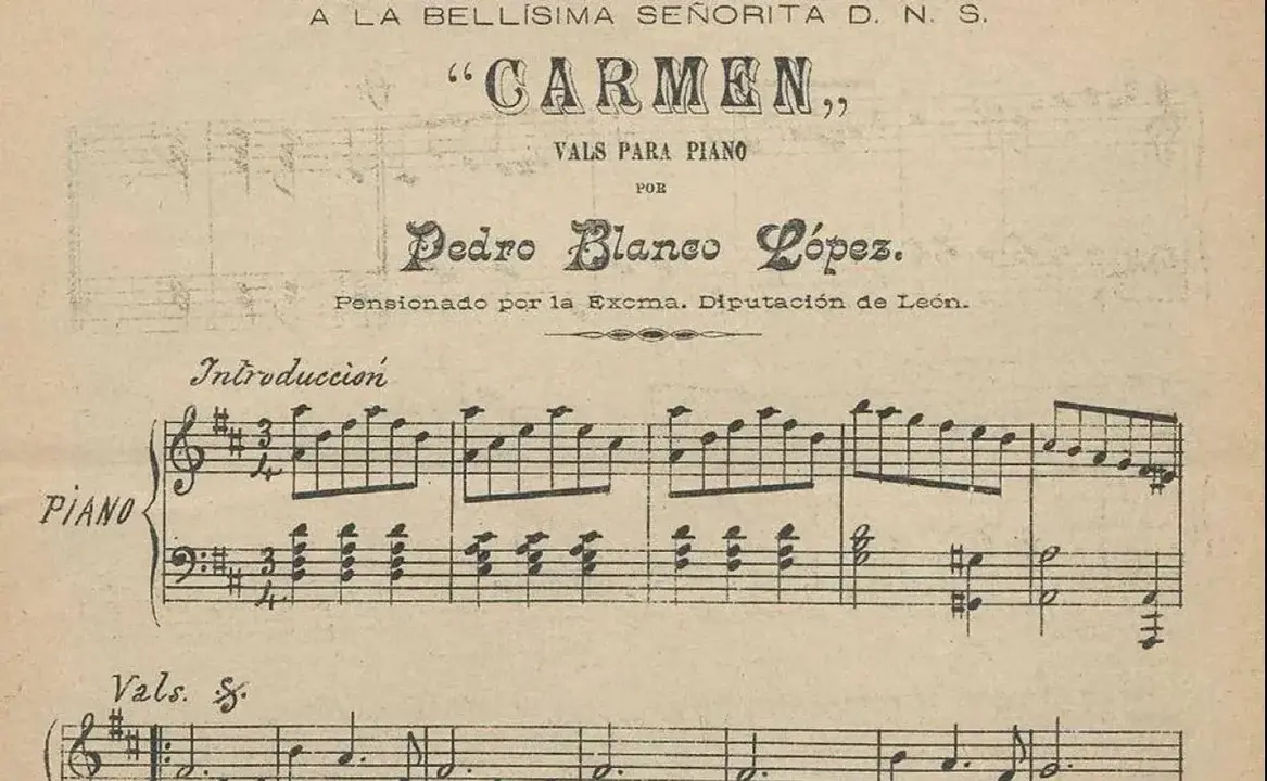 Imagen de una partitura in&eacute;dita de Pedro Blanco.