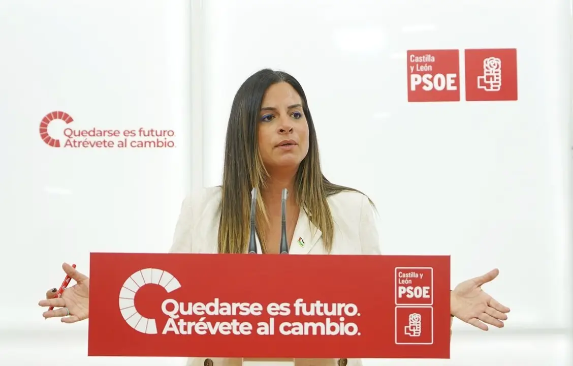La viceportavoz y vicesecretaria general del PSOECyL, Nuria Rubio, analiza diversos asuntos de actualidad de Castilla y León. Foto: Miriam Chacón