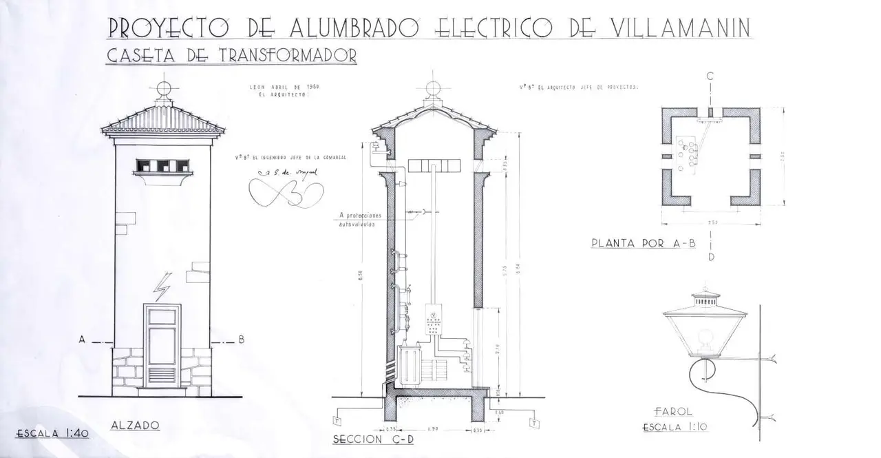Imagen del proyecto de recuperación de iluminación eléctrica en Villamanín.