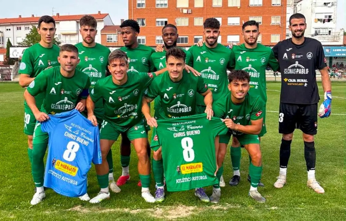 Alineación inicial del Atlético Astorga ante el Coruxo.